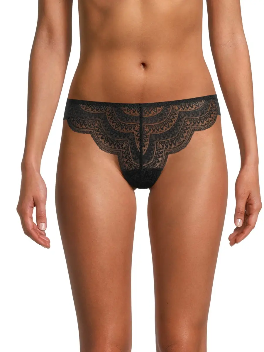 Simone Pérèle Women's Karma Scalloped Lace Tanga | Thumbnail 3