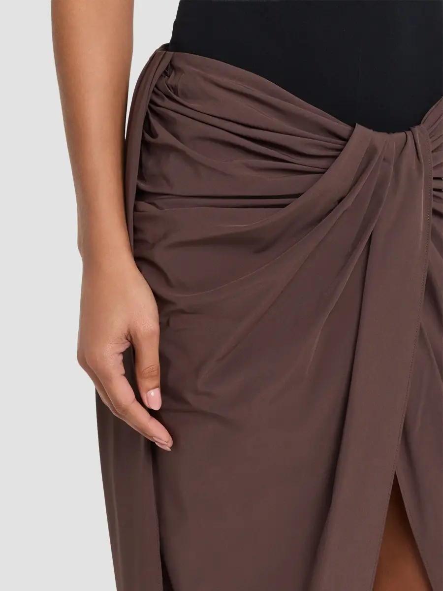 Jacquemus Women's Jersey Draped Midi Skirt | Thumbnail 5