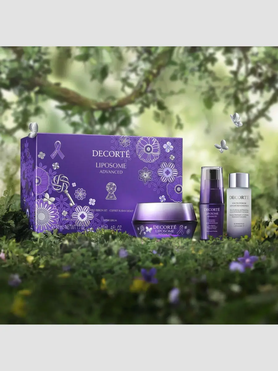 Decorté 3-Piece Liposome Advanced Repair Cream Purple Ribbon Set | Thumbnail 2 Decorté 3-Piece Liposome Advanced Repair Cream Purple Ribbon Set | Thumbnail 2