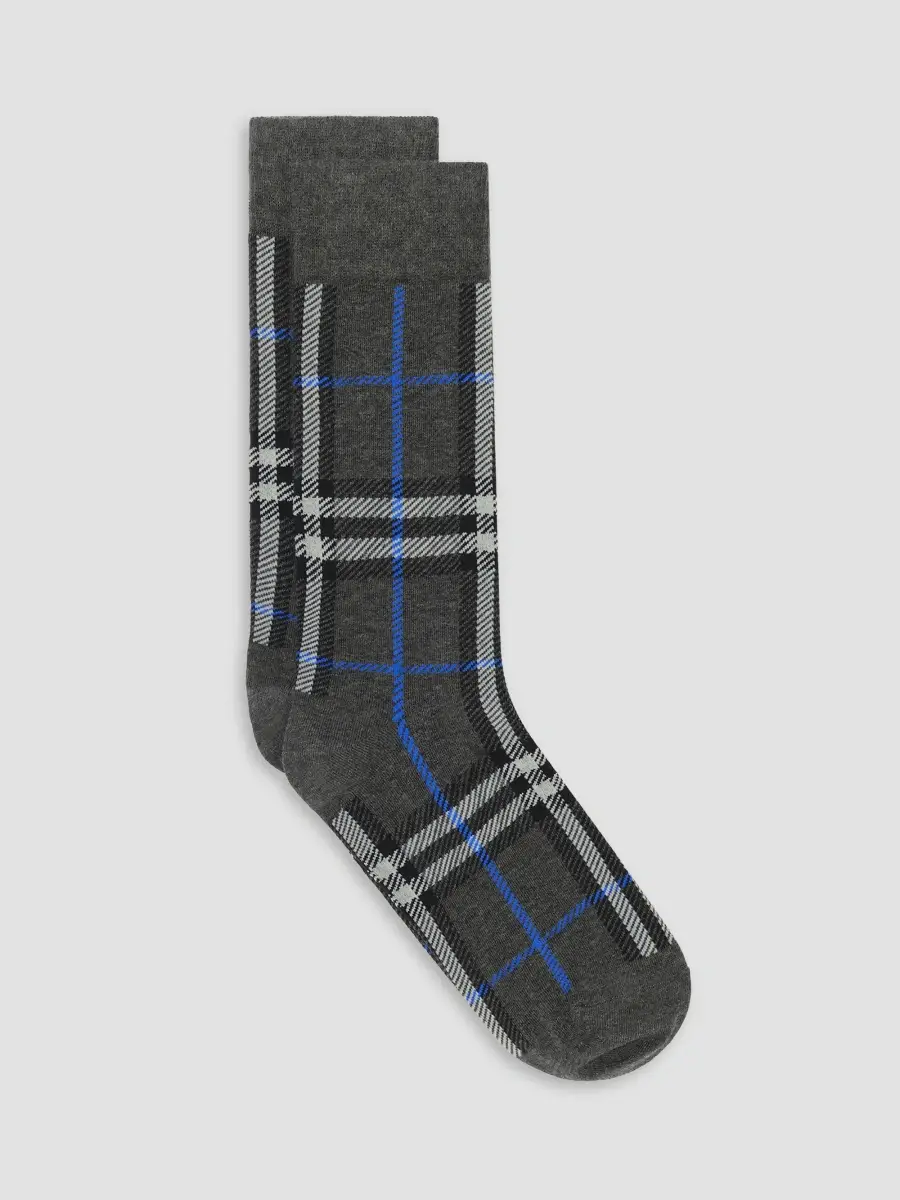 Burberry Men's Check Cotton-Nylon-Blend Socks | Thumbnail 2