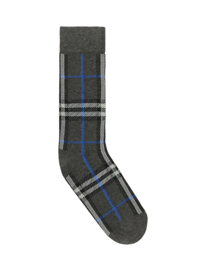 Burberry Men's Check Cotton-Nylon-Blend Socks
