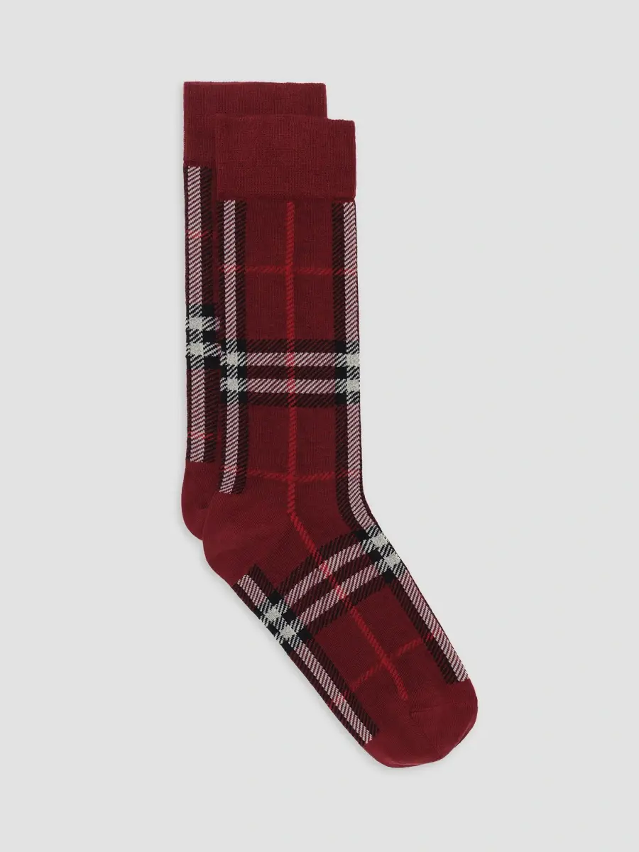 Burberry Men's Check Cotton-Nylon-Blend Socks | Thumbnail 2