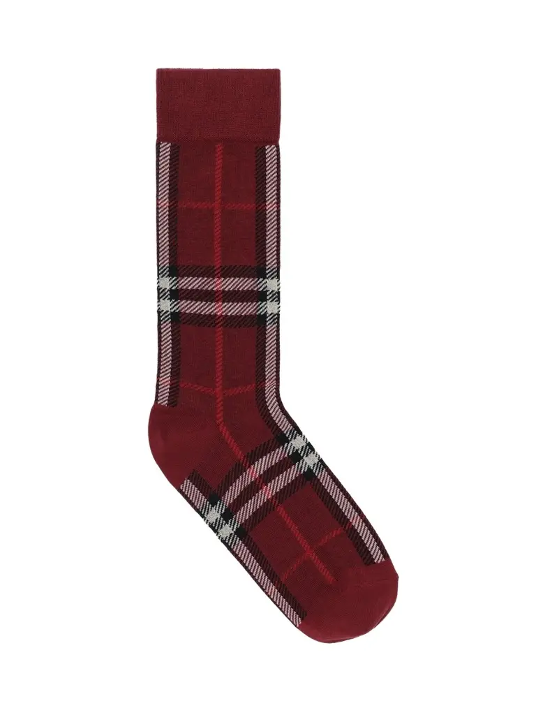 Burberry Men's Check Cotton-Nylon-Blend Socks