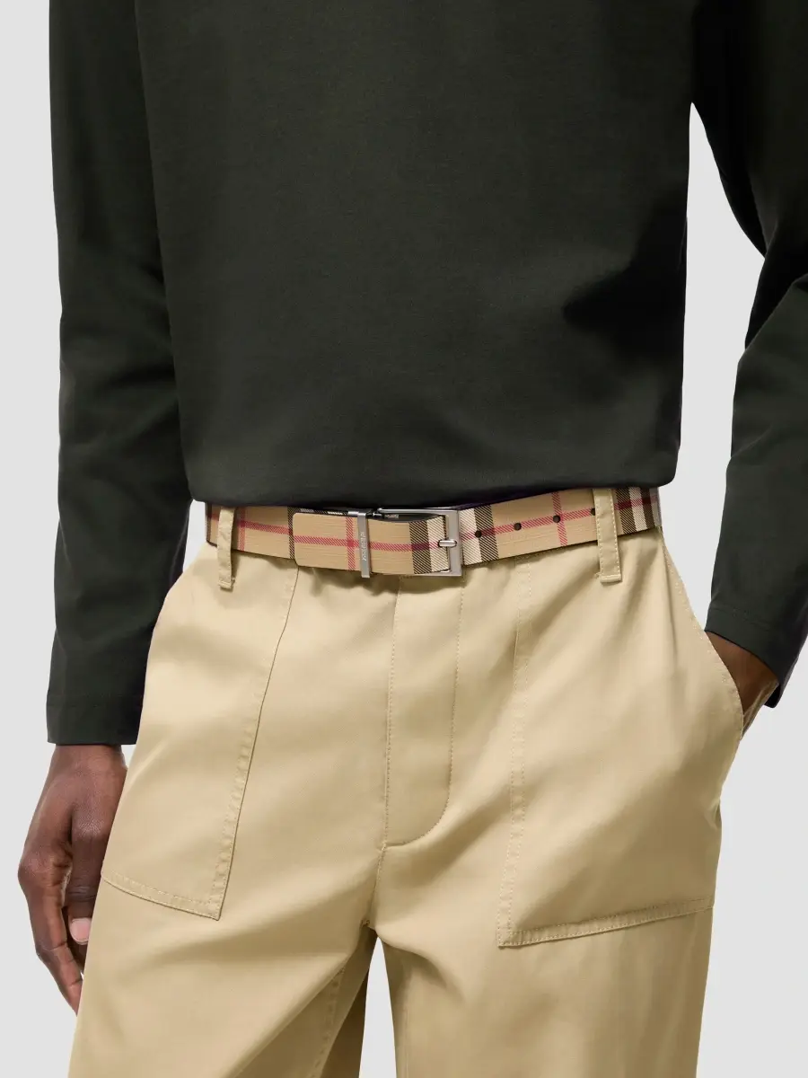 Burberry Men's Reversible Check Belt | Thumbnail 2 Burberry Men's Reversible Check Belt | Thumbnail 2