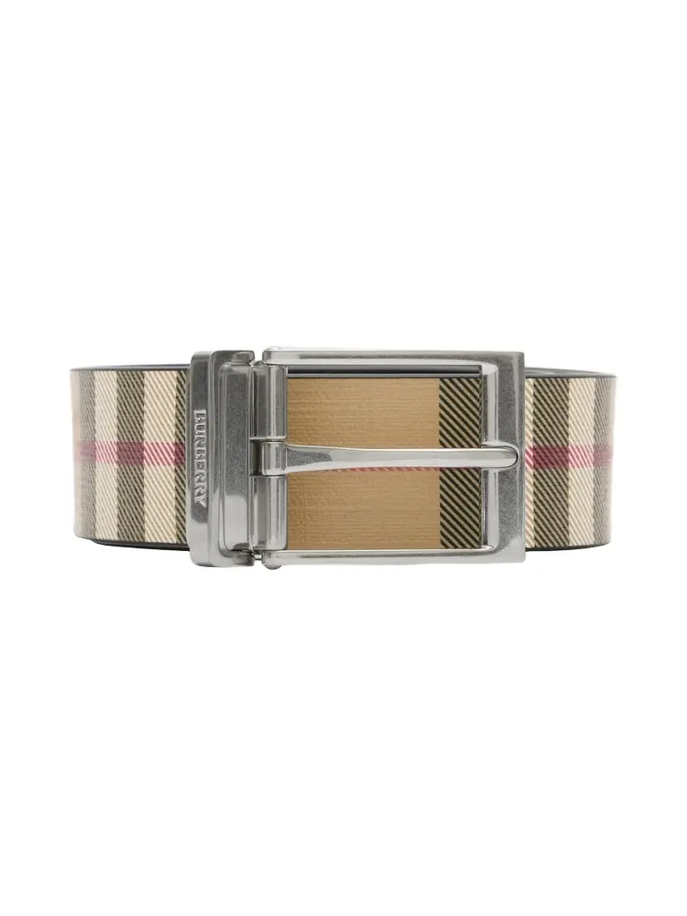 Burberry Men's Reversible Check Belt