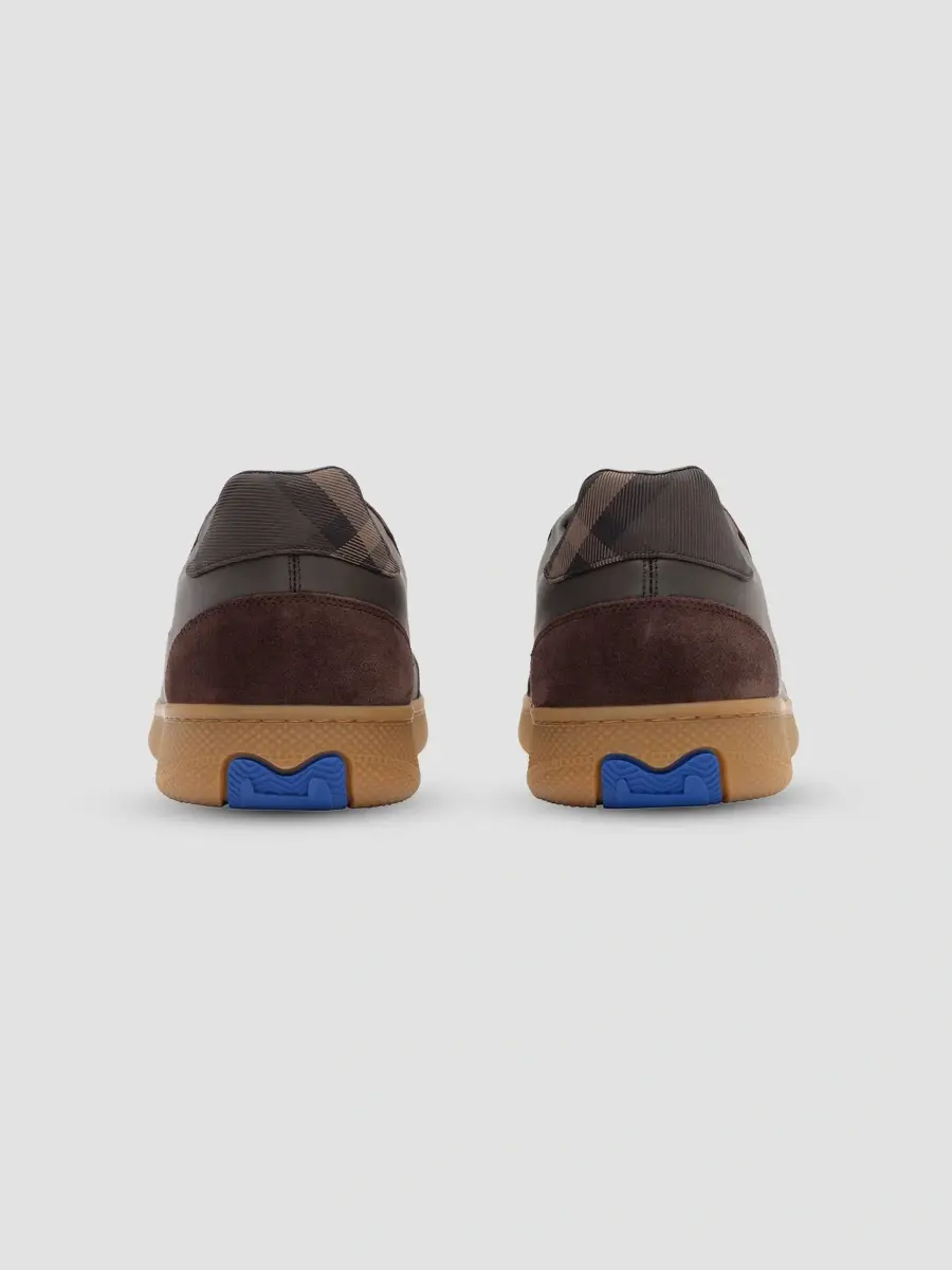 Burberry Men's Terrace Check Leather & Suede Low-Top Sneakers | Thumbnail 3 Burberry Men's Terrace Check Leather & Suede Low-Top Sneakers | Thumbnail 3