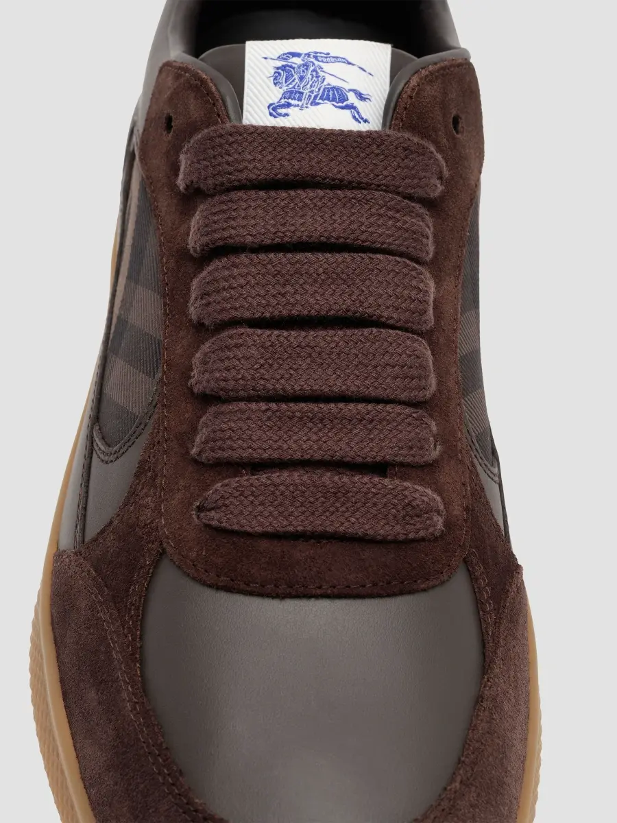 Burberry Men's Terrace Check Leather & Suede Low-Top Sneakers | Thumbnail 6 Burberry Men's Terrace Check Leather & Suede Low-Top Sneakers | Thumbnail 6