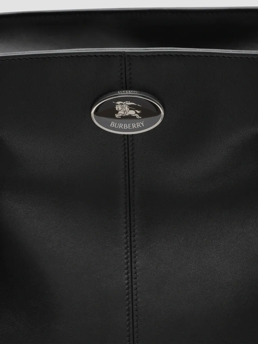 Burberry Men's Knight Stamp Leather Tote Bag | Thumbnail 3 Burberry Men's Knight Stamp Leather Tote Bag | Thumbnail 3