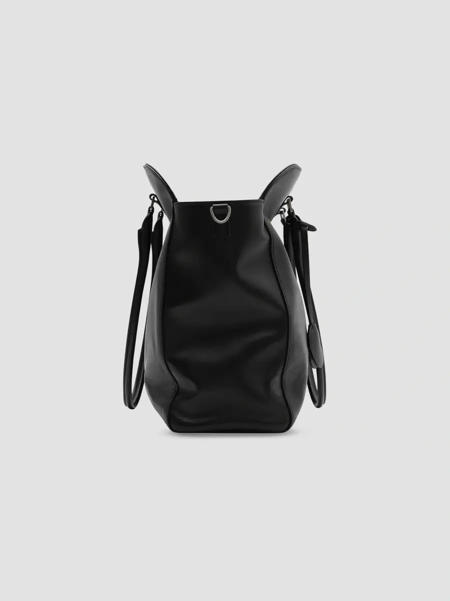 Burberry Men's Knight Stamp Leather Tote Bag | Thumbnail 4 Burberry Men's Knight Stamp Leather Tote Bag | Thumbnail 4