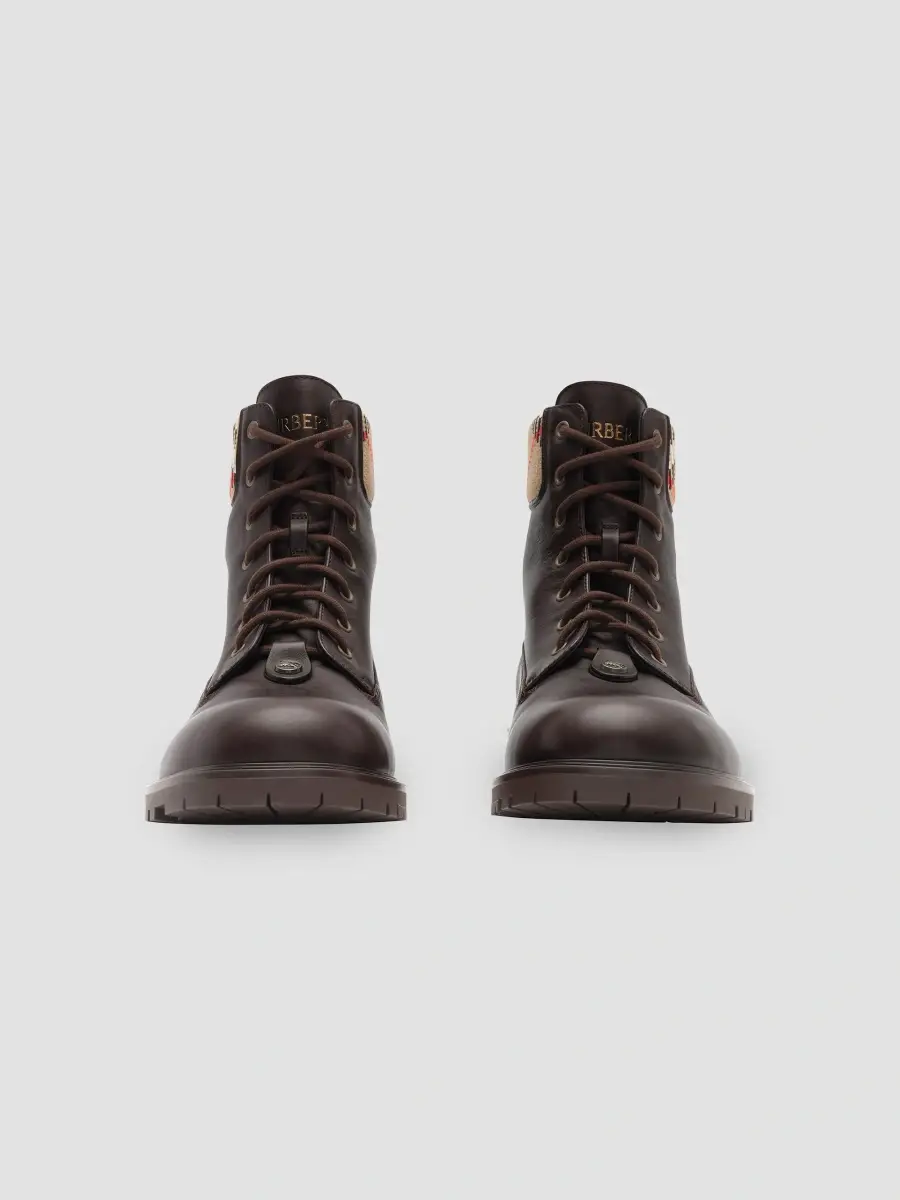 Burberry Men's Durham Leather Combat Boots | Thumbnail 2