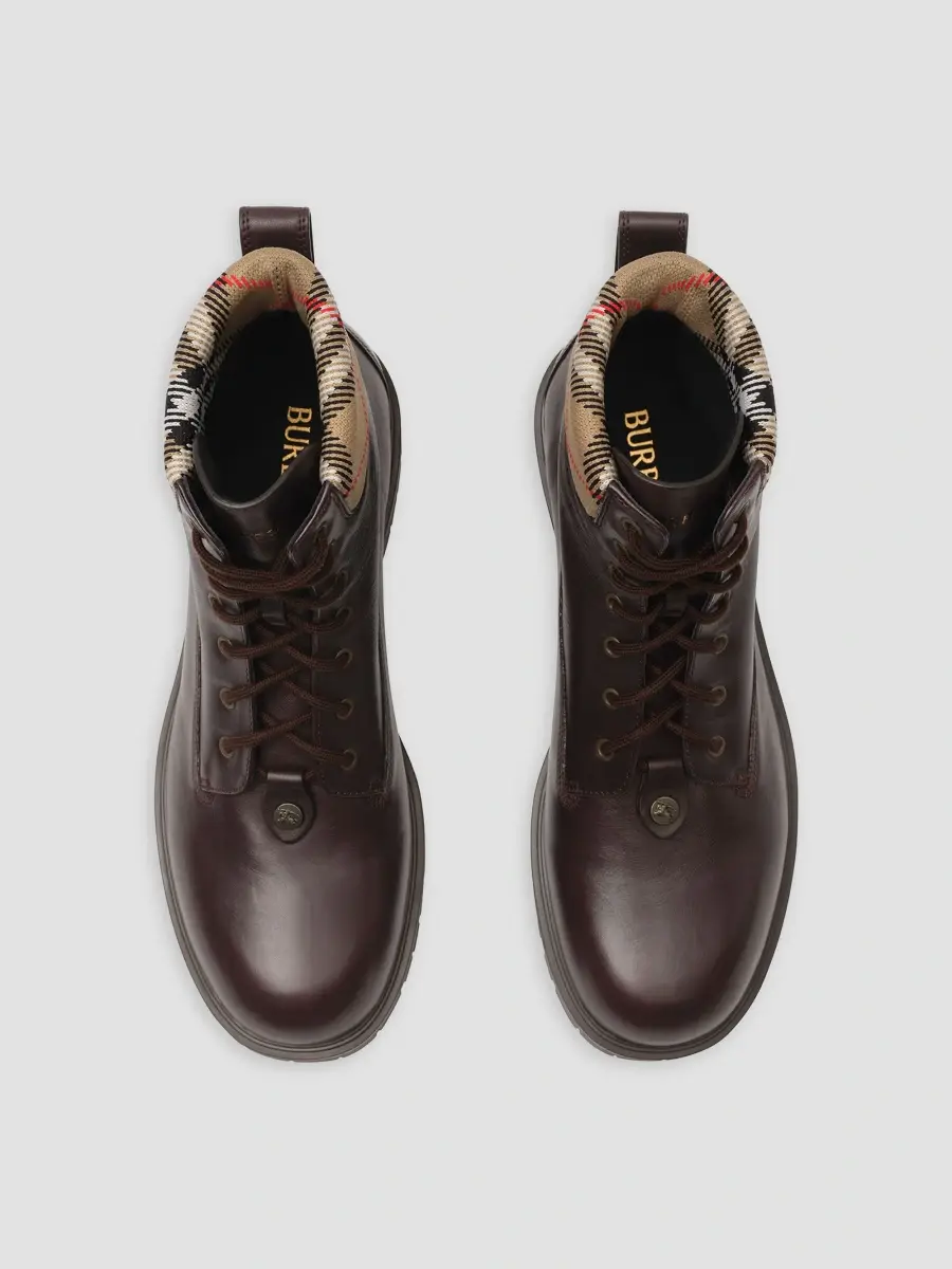 Burberry Men's Durham Leather Combat Boots | Thumbnail 4