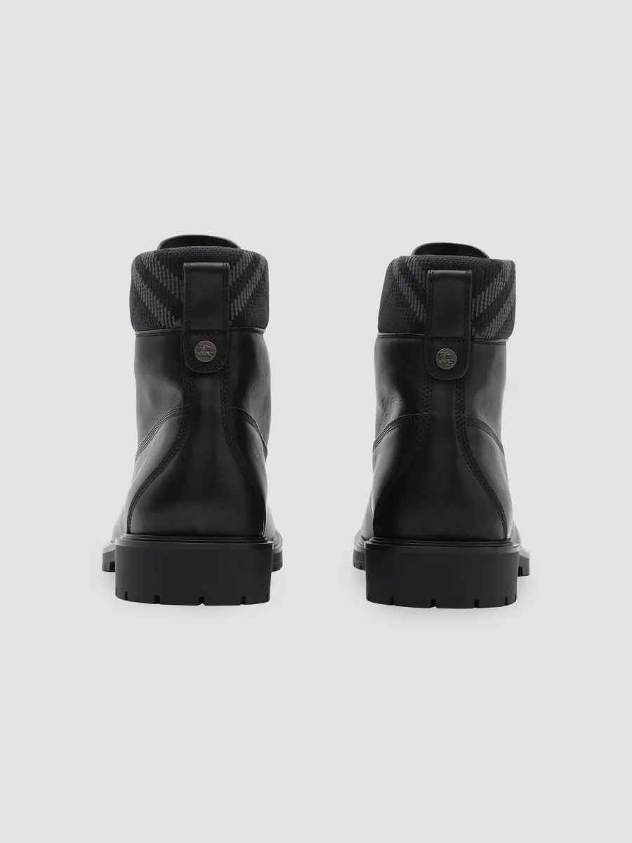 Burberry Men's Durham Leather Combat Boots | Thumbnail 3