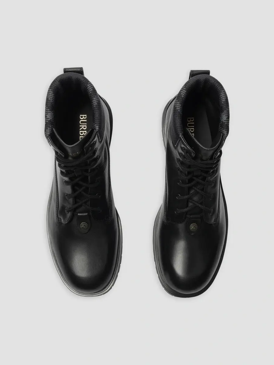 Burberry Men's Durham Leather Combat Boots | Thumbnail 4