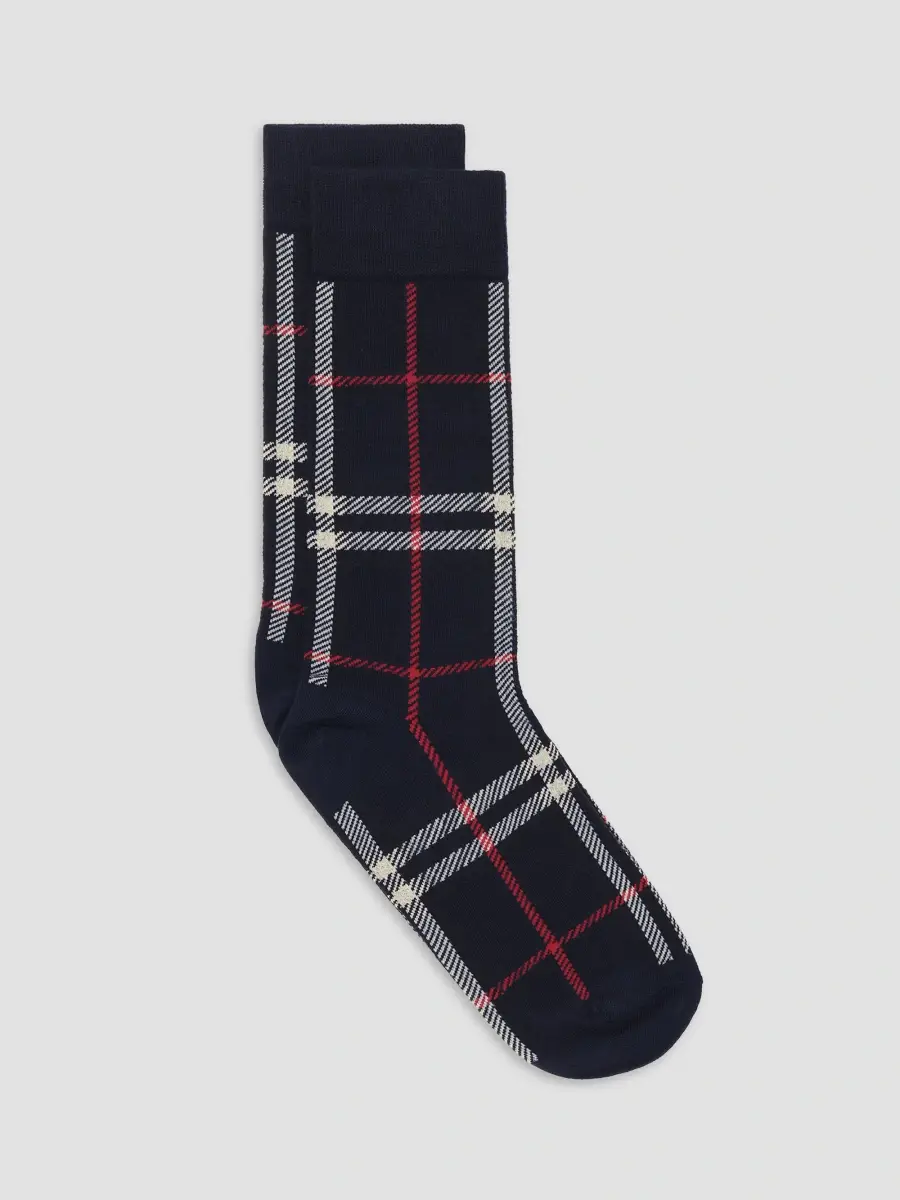 Burberry Men's Check Cotton-Nylon-Blend Socks | Thumbnail 2