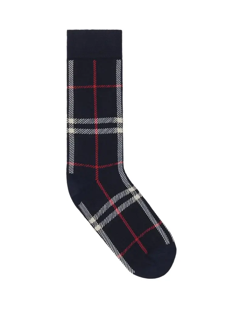 Burberry Men's Check Cotton-Nylon-Blend Socks
