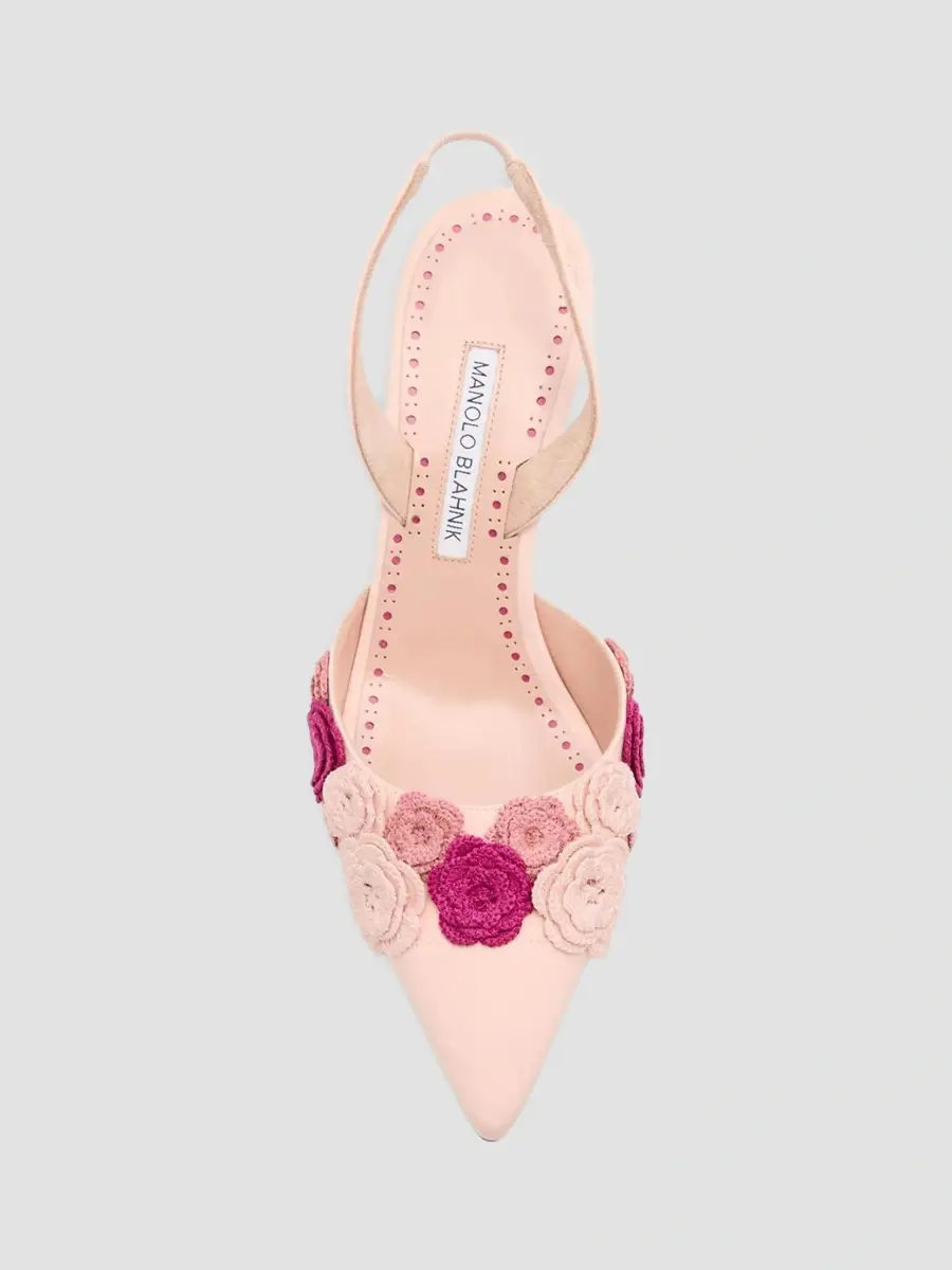 Manolo Blahnik Women's Svemutasli 70MM Slingback Pumps | Thumbnail 4 Manolo Blahnik Women's Svemutasli 70MM Slingback Pumps | Thumbnail 4
