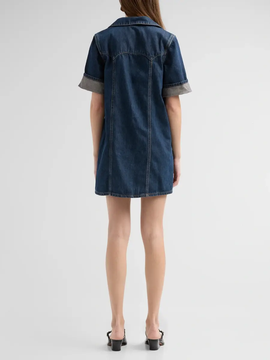 Ganni Women's Denim Mini Shirtdress | Thumbnail 3 Ganni Women's Denim Mini Shirtdress | Thumbnail 3