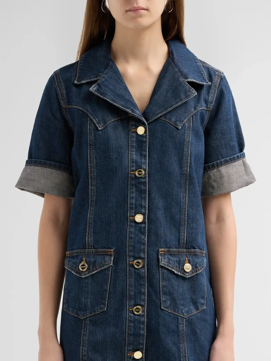 Ganni Women's Denim Mini Shirtdress | Thumbnail 5 Ganni Women's Denim Mini Shirtdress | Thumbnail 5