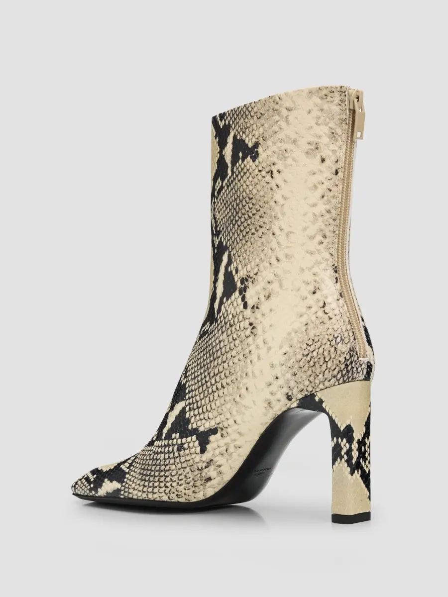 TOTEME Women's Python-Embossed 85MM Leather Boots | Thumbnail 2 TOTEME Women's Python-Embossed 85MM Leather Boots | Thumbnail 2
