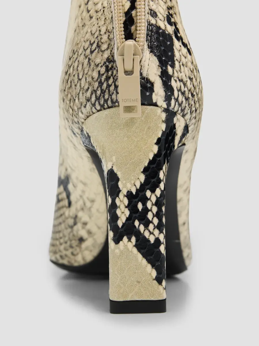 TOTEME Women's Python-Embossed 85MM Leather Boots | Thumbnail 3 TOTEME Women's Python-Embossed 85MM Leather Boots | Thumbnail 3