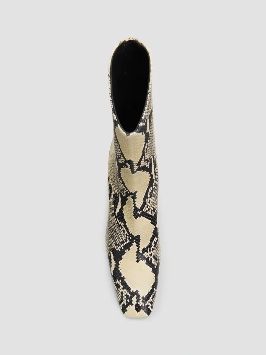 TOTEME Women's Python-Embossed 85MM Leather Boots | Thumbnail 4 TOTEME Women's Python-Embossed 85MM Leather Boots | Thumbnail 4