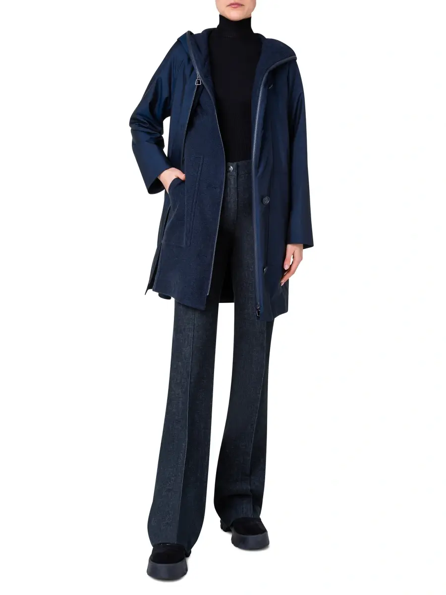 Akris Women's Bellevue 2-in-1 Cashmere & Silk Poplin Short Coat | Thumbnail 2 Akris Women's Bellevue 2-in-1 Cashmere & Silk Poplin Short Coat | Thumbnail 2