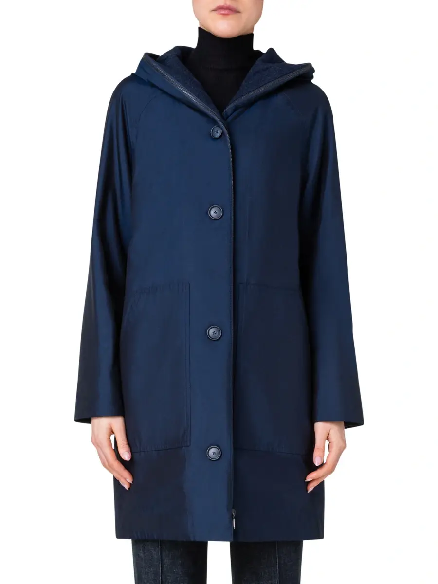 Akris Women's Bellevue 2-in-1 Cashmere & Silk Poplin Short Coat | Thumbnail 3 Akris Women's Bellevue 2-in-1 Cashmere & Silk Poplin Short Coat | Thumbnail 3
