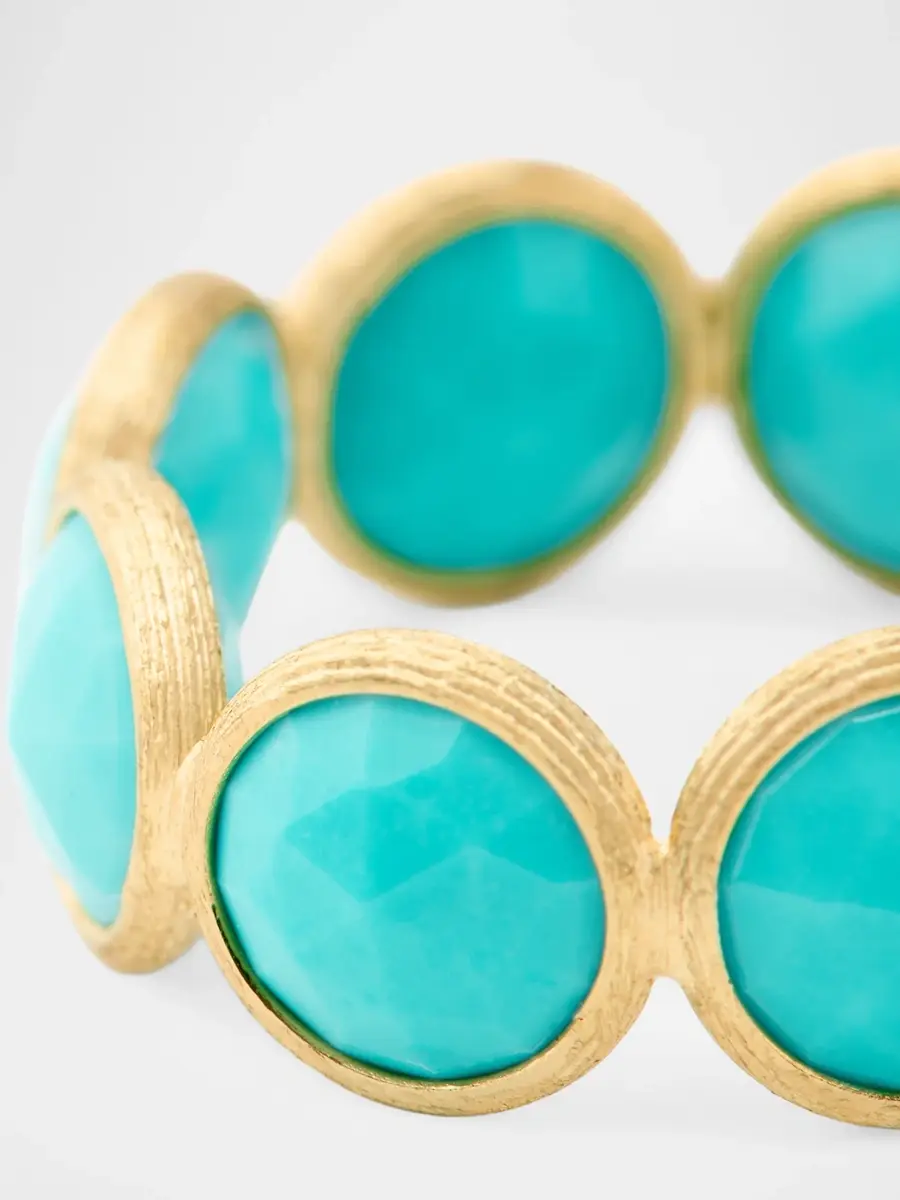 MARCO BICEGO Women's Jaipur Color 18K Yellow Gold Turquoise Bezel Ring | Thumbnail 3