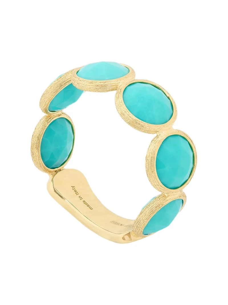 Women's Jaipur Color 18K Yellow Gold Turquoise Bezel Ring Women's Jaipur Color 18K Yellow Gold Turquoise Bezel Ring