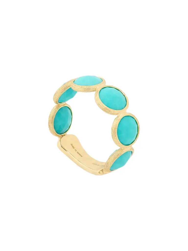 Women's Jaipur Color 18K Yellow Gold Turquoise Bezel Ring Women's Jaipur Color 18K Yellow Gold Turquoise Bezel Ring