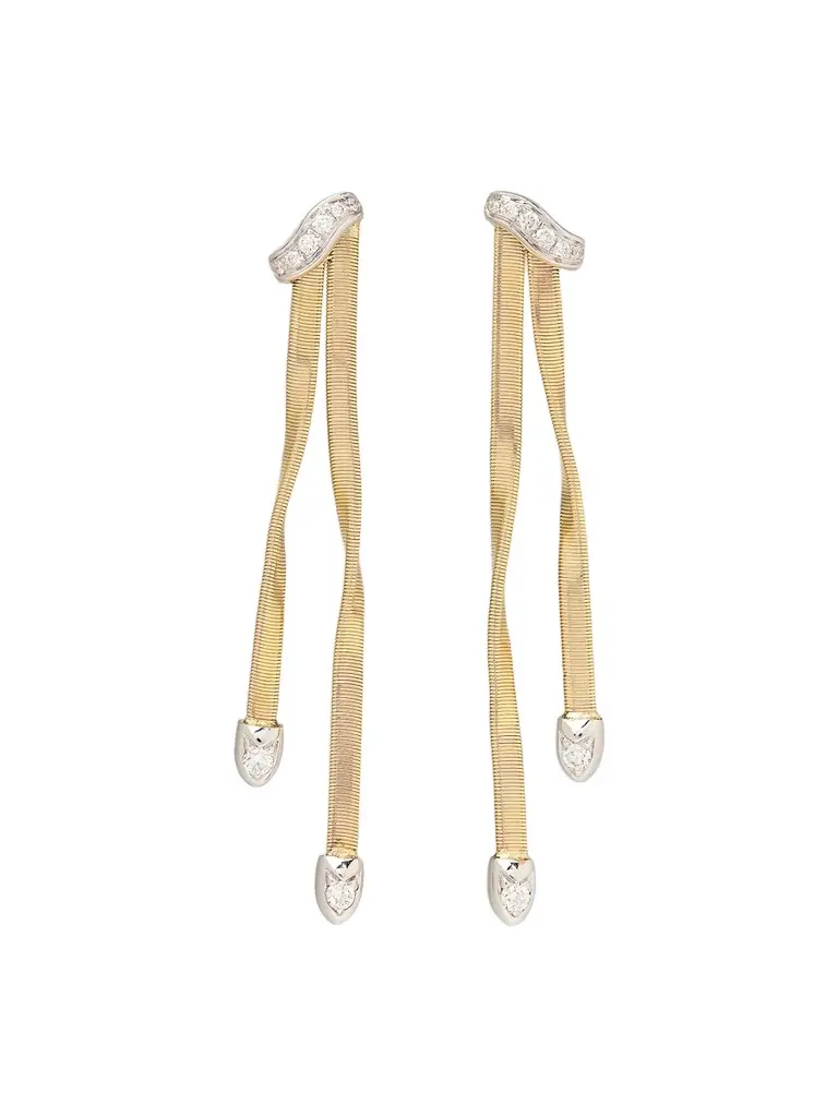 MARCO BICEGO Women's Marrakech 18K White and Yellow Gold 2-Strand Earrings with Diamonds
