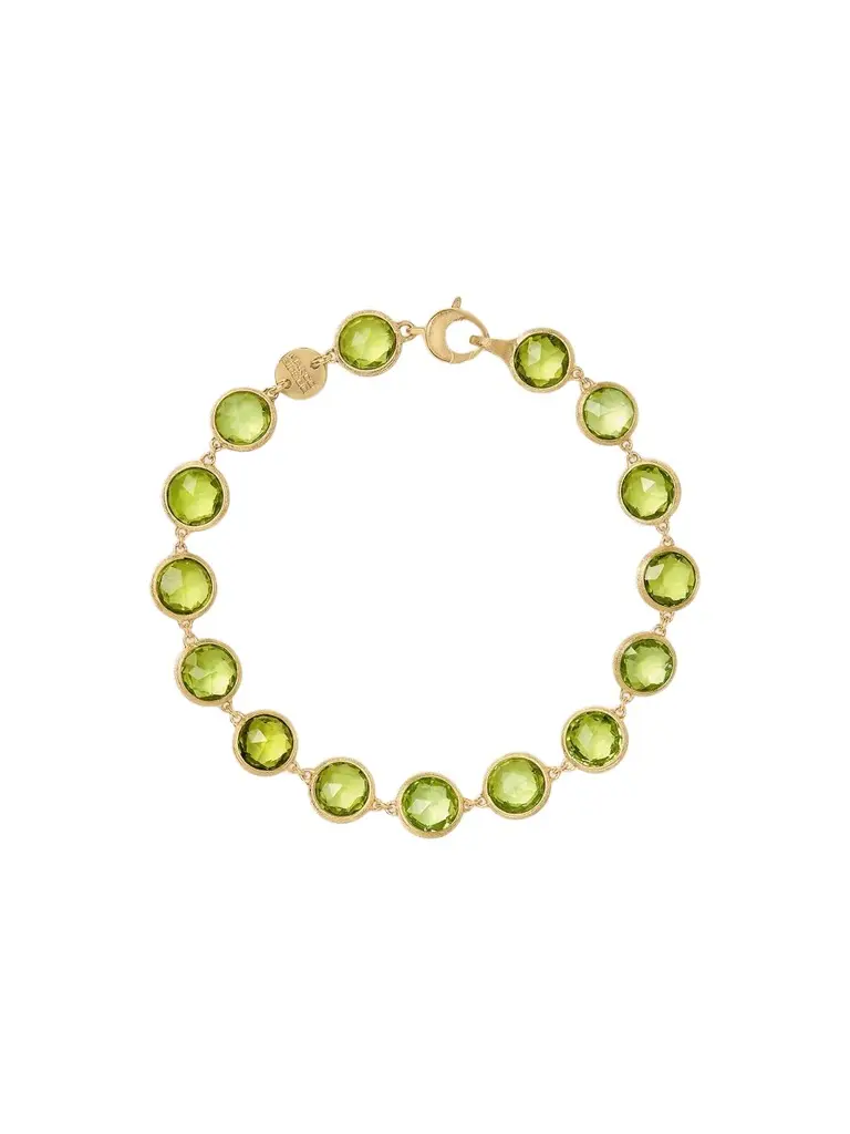 MARCO BICEGO Women's Jaipur Color 18K Yellow Gold Peridot Bezel Bracelet