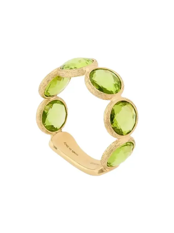 Women's Jaipur Color 18K Yellow Gold Peridot Bezel Ring Women's Jaipur Color 18K Yellow Gold Peridot Bezel Ring