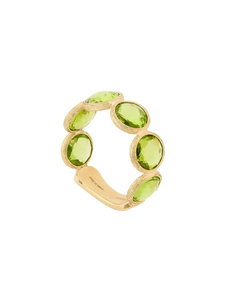Women's Jaipur Color 18K Yellow Gold Peridot Bezel Ring Women's Jaipur Color 18K Yellow Gold Peridot Bezel Ring