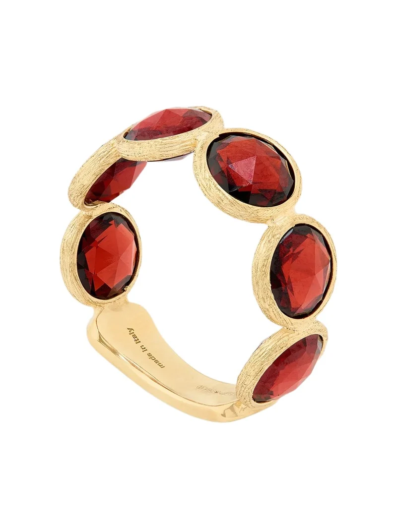 Women's Jaipur Color 18K Yellow Gold Garnet Bezel Ring Women's Jaipur Color 18K Yellow Gold Garnet Bezel Ring