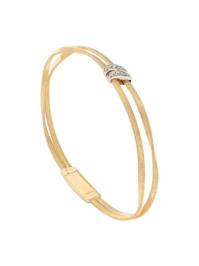 MARCO BICEGO Women's Marrakech 18K White and Yellow Gold 2-Row Bracelet with Diamonds