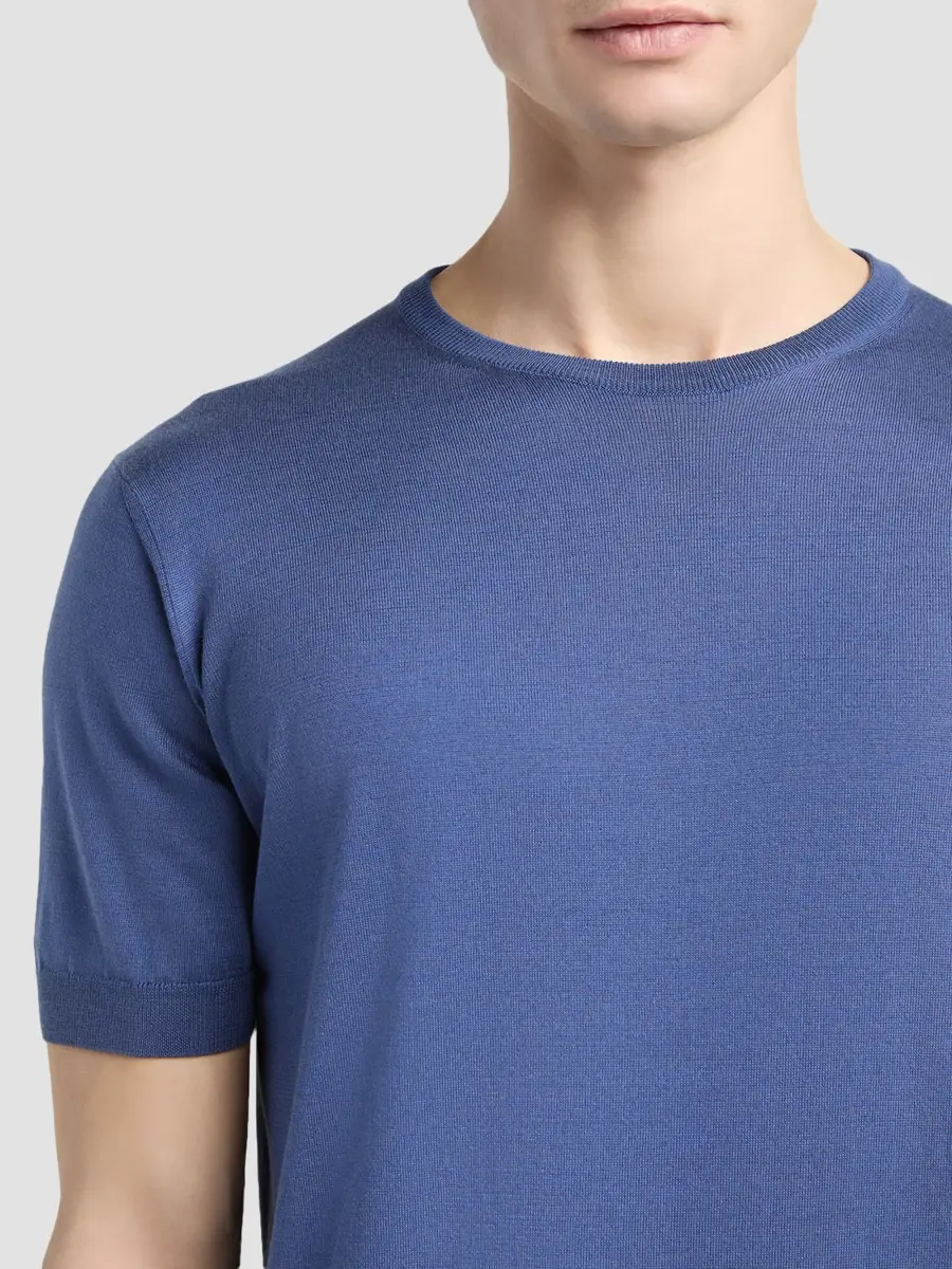 Giorgio Armani Men's Silk-Cotton Crewneck T-Shirt | Thumbnail 5