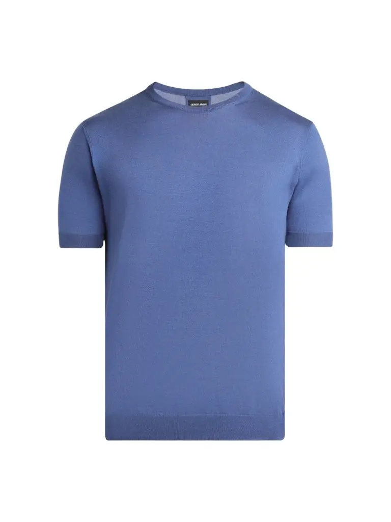 Giorgio Armani Men's Silk-Cotton Crewneck T-Shirt