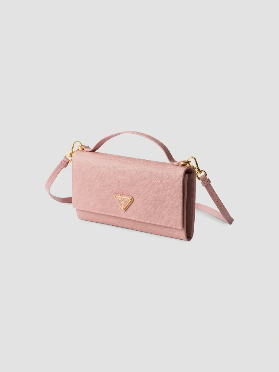 Prada Women's Saffiano Leather Wallet with Shoulder Strap | Thumbnail 2 Prada Women's Saffiano Leather Wallet with Shoulder Strap | Thumbnail 2