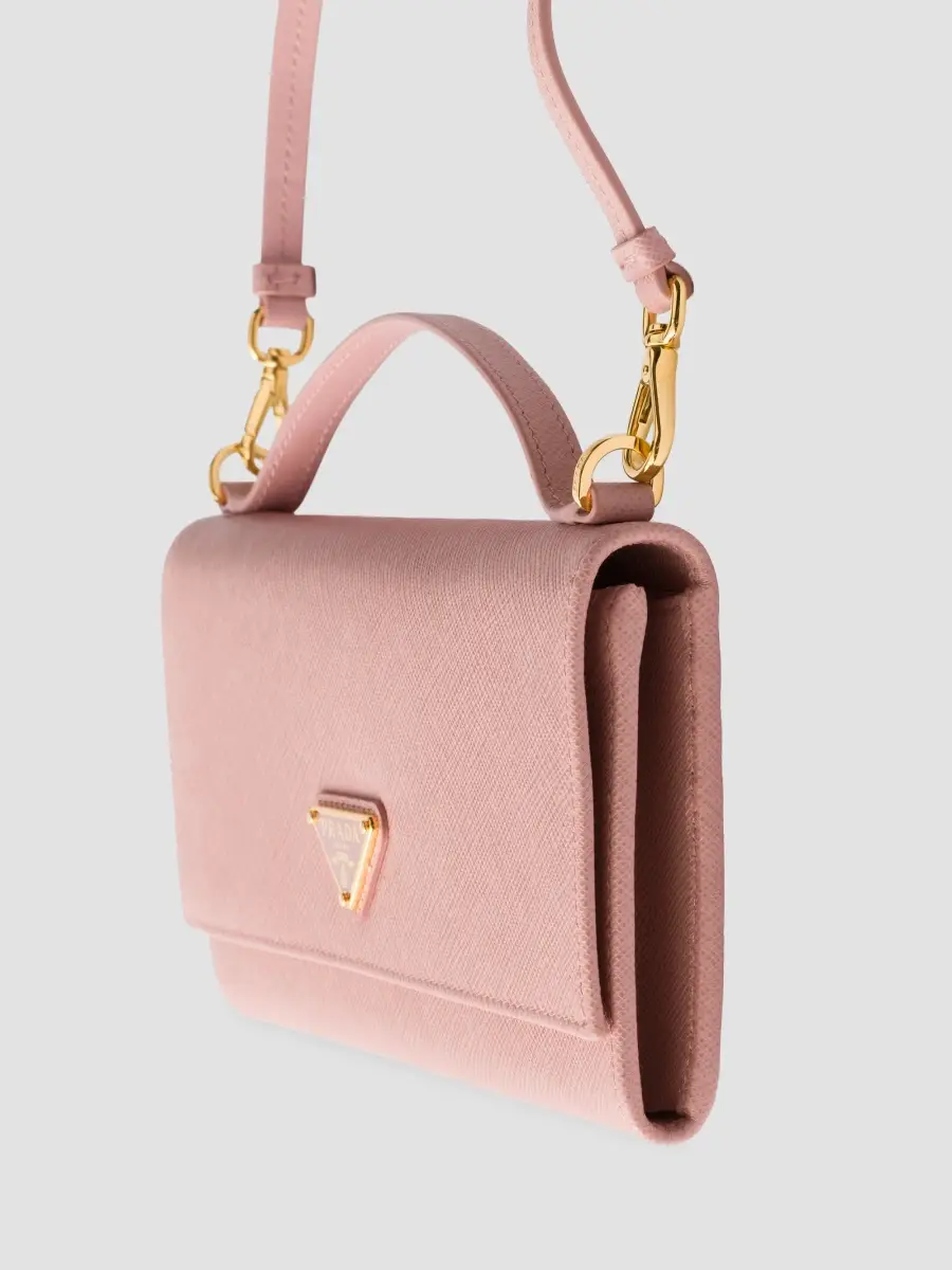 Prada Women's Saffiano Leather Wallet with Shoulder Strap | Thumbnail 5 Prada Women's Saffiano Leather Wallet with Shoulder Strap | Thumbnail 5