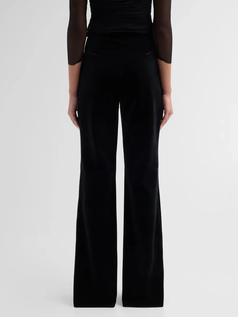 Chiara Boni La Petite Robe Women's Eryda Velvet Flared Pants | Thumbnail 3 Chiara Boni La Petite Robe Women's Eryda Velvet Flared Pants | Thumbnail 3