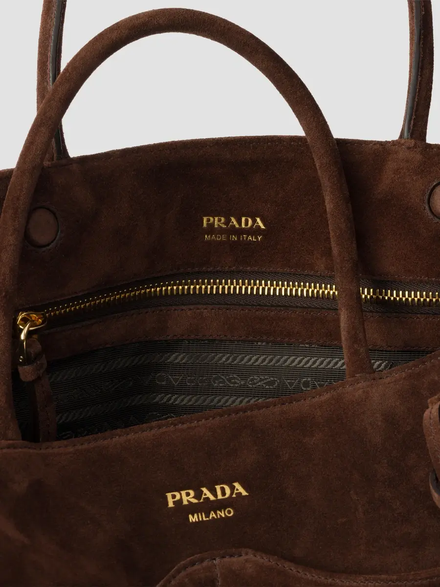 Prada Women's Allusion Suede Large Tote Bag | Thumbnail 4 Prada Women's Allusion Suede Large Tote Bag | Thumbnail 4