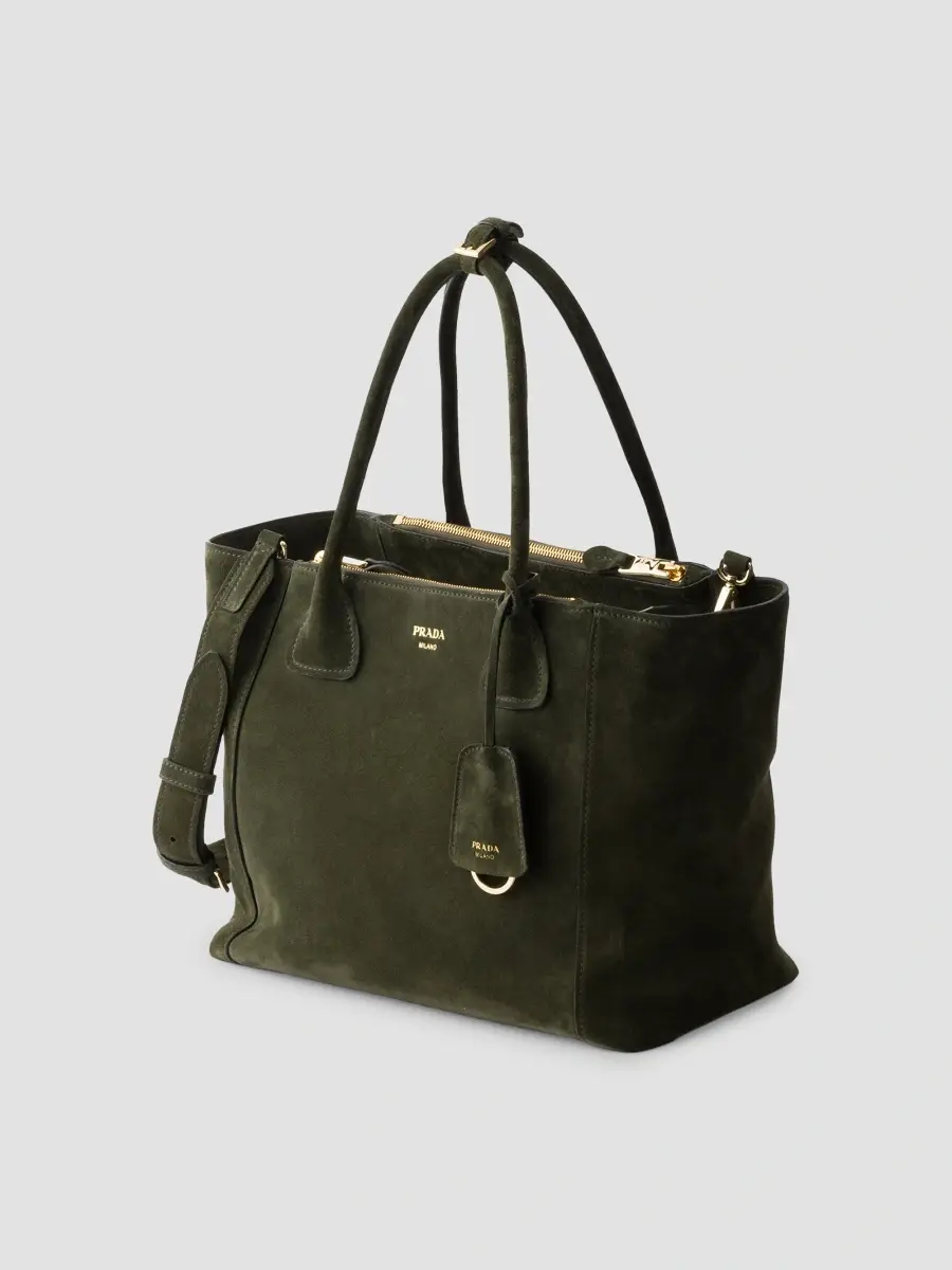 Prada Women's Nova Large Suede Tote Bag | Thumbnail 2 Prada Women's Nova Large Suede Tote Bag | Thumbnail 2