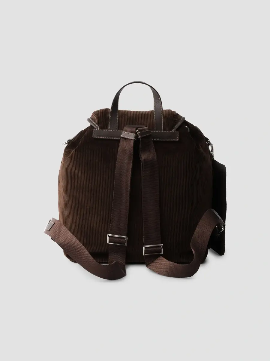 Prada Women's Medium Corduroy and Leather Backpack | Thumbnail 5 Prada Women's Medium Corduroy and Leather Backpack | Thumbnail 5