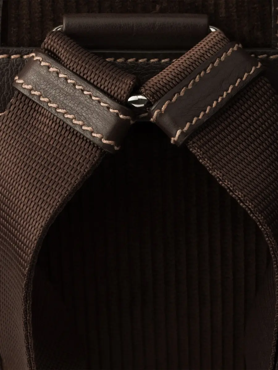 Prada Women's Medium Corduroy and Leather Backpack | Thumbnail 8 Prada Women's Medium Corduroy and Leather Backpack | Thumbnail 8