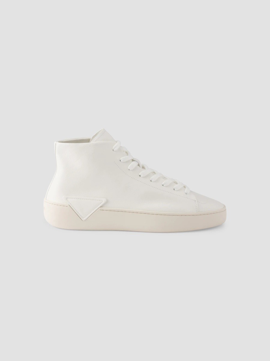 Prada Men's High-Top Leather Sneakers