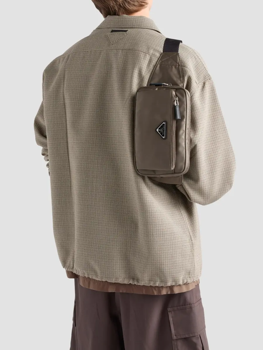 Prada Men's Re-Nylon and Saffiano Leather Belt Bag | Thumbnail 2 Prada Men's Re-Nylon and Saffiano Leather Belt Bag | Thumbnail 2