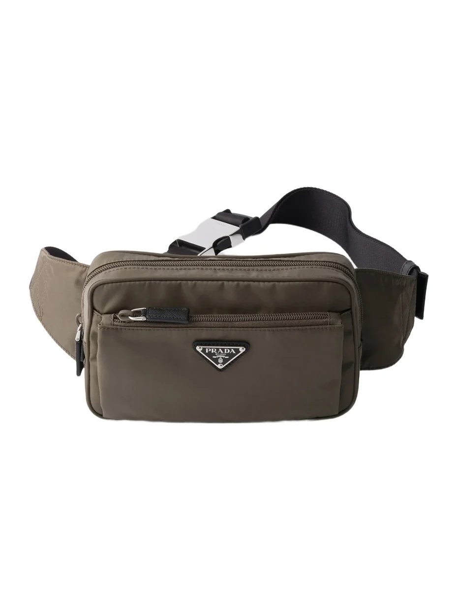 Prada Men's Re-Nylon and Saffiano Leather Belt Bag