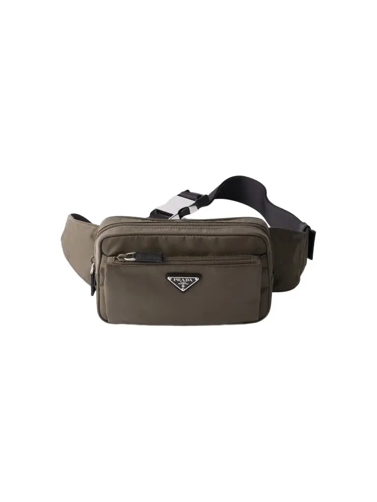 Prada Men's Re-Nylon and Saffiano Leather Belt Bag