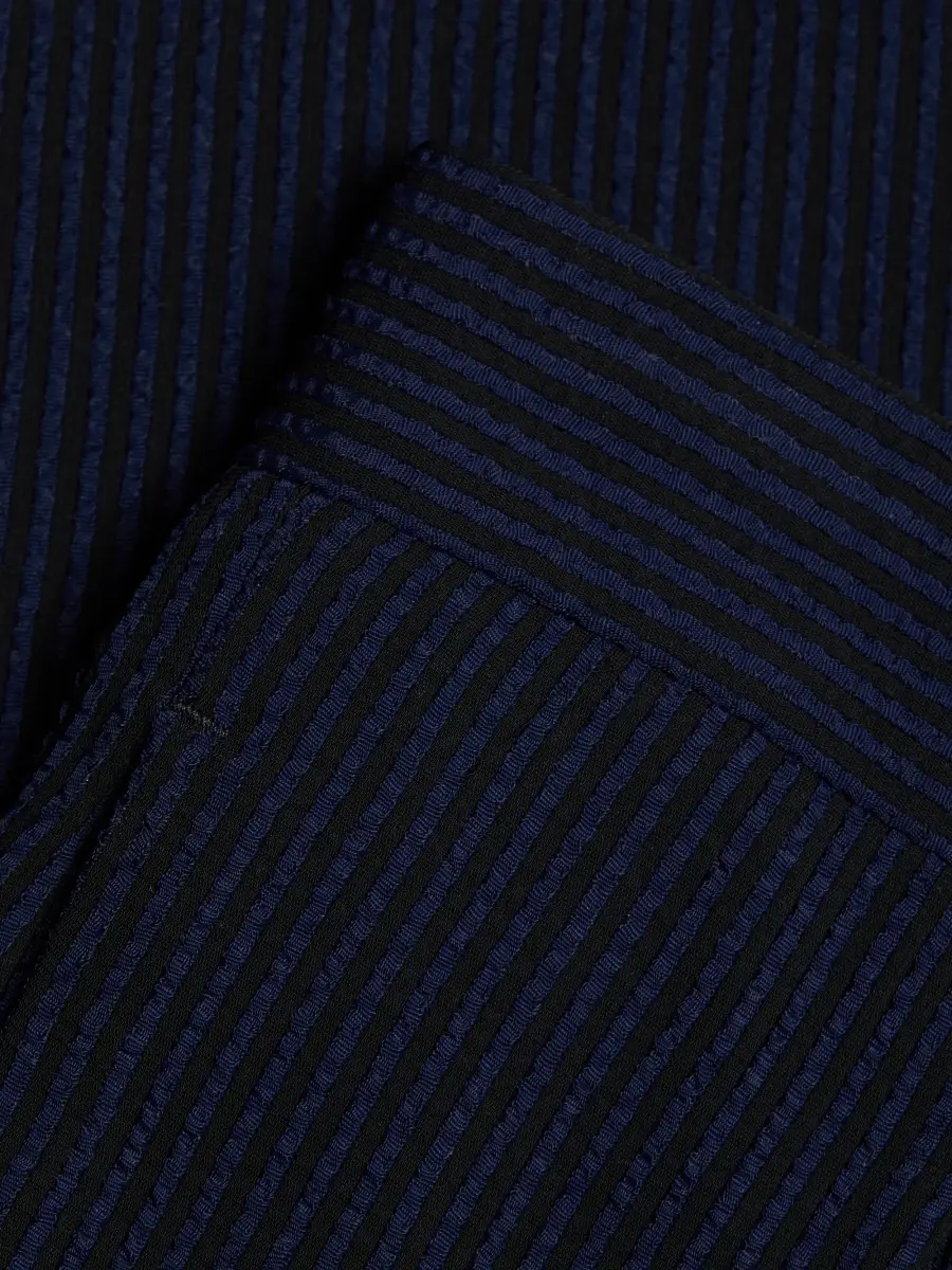 Giorgio Armani Men's Pinstriped Flat-Front Trousers | Thumbnail 7 Giorgio Armani Men's Pinstriped Flat-Front Trousers | Thumbnail 7
